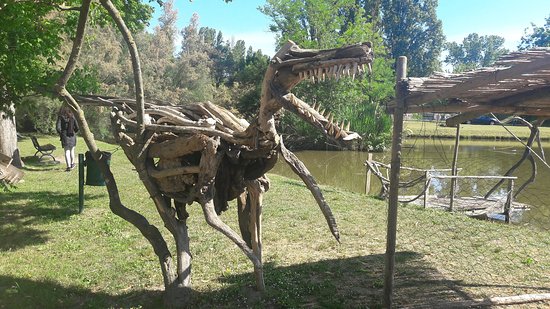 T-rex Scultura in legno a Pomposa Arista Enrico Menegatti